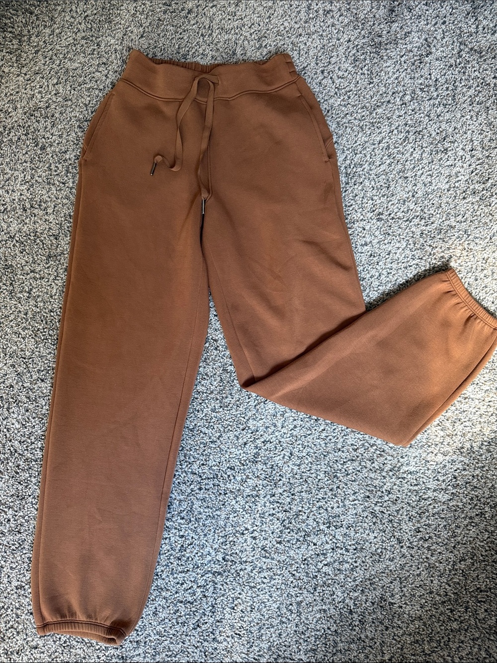 SPANX women’s Rust Brown Jogger Sweatpants with Drawstring